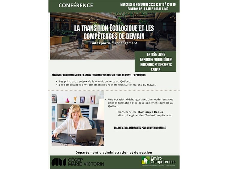 affiche conférence transition écologique