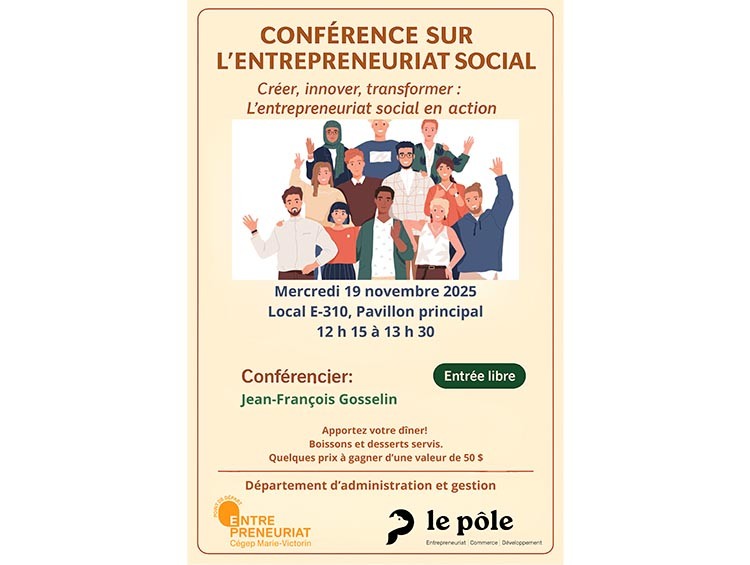 affiche conférence entrepreneuriat social