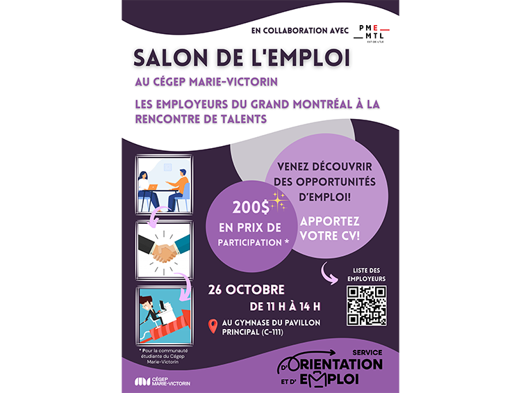 affiche salon de l'emploi 26 octobre