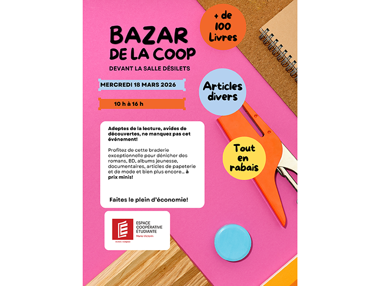 affiche - bazar de la coop