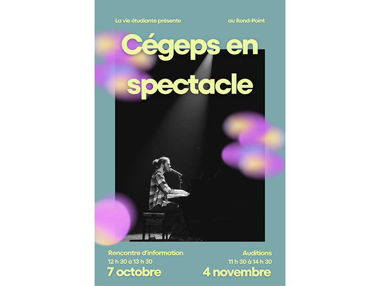 affiche Cégeps en spectacle information et audition