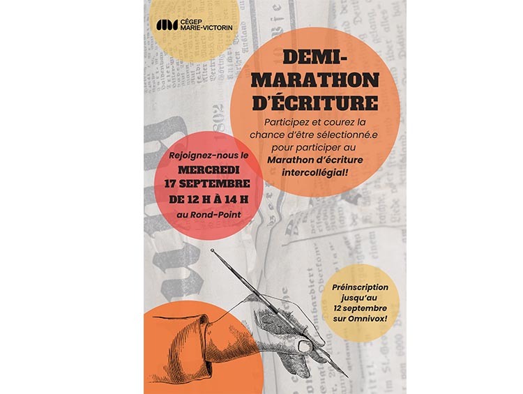 affiche du demi-marathon d'écriture