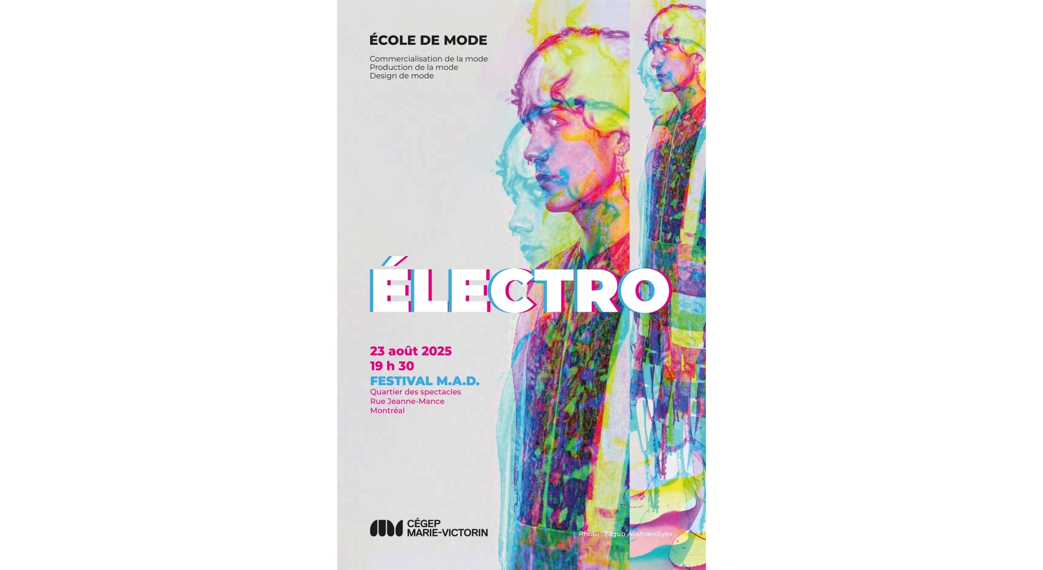 Affiche défilé Électro école de mode