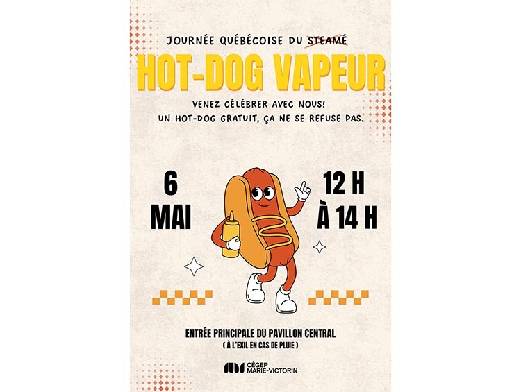 affiche journée québécoise du hot-dog vapeur