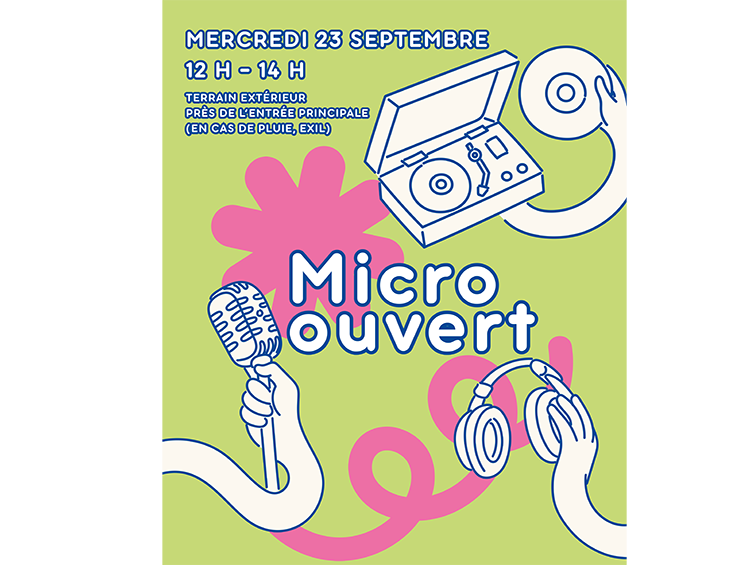 affiche - micro ouvert extérieur
