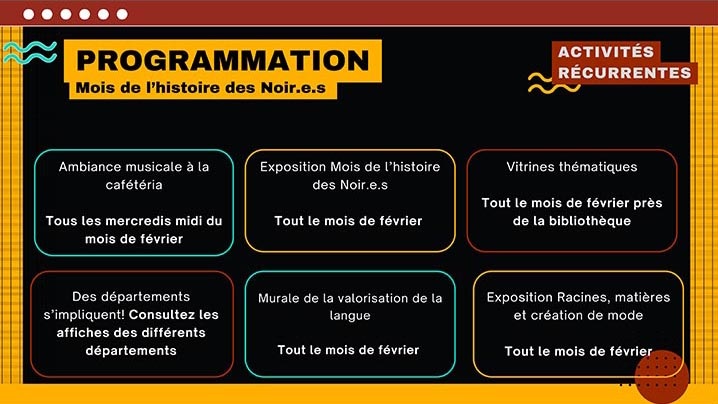 affiche mois de l'histoire des noir.e.s