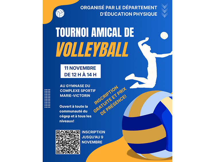 affiche tournoi de volleyball