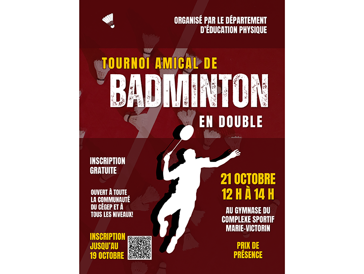 affiche tournoi badminton