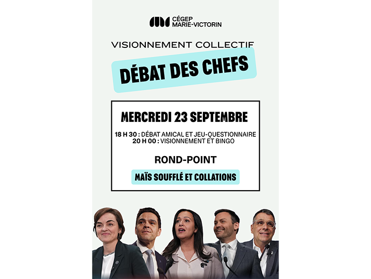 affiche visionnement du débat des chefs