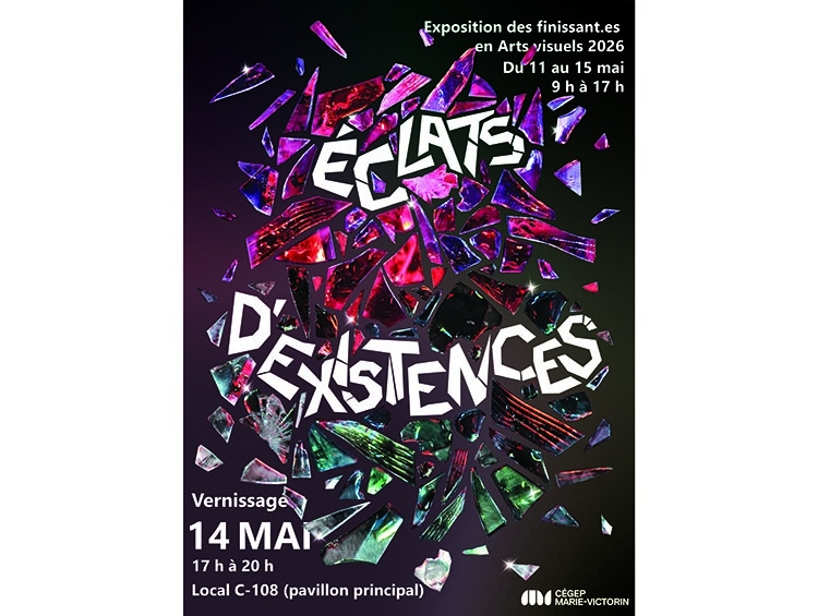 affiche exposition des finissants en arts visuels