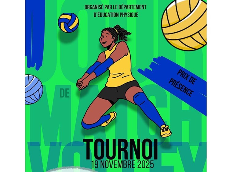 affiche tournoi volleyball