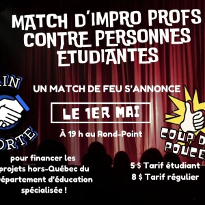 Match impro prof étudiants TES