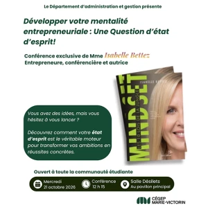 Affiche conférence isabelle Bettez